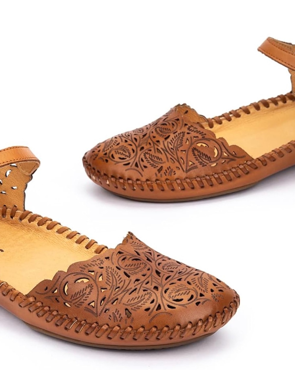 Orig $180 Pikolinos Semi-Open Shoes - Premium Goatskin Leather Sz 9-9.5 Like New - Picture 3 of 15